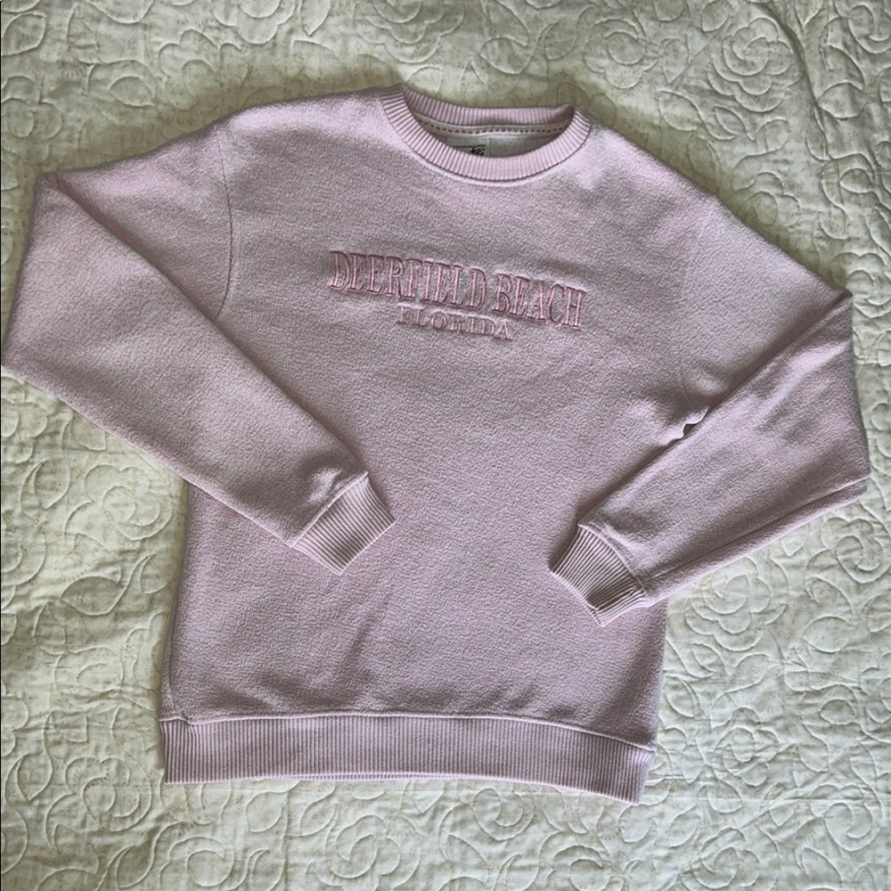 Pink Deerfield Beach Florida Sweatshirt